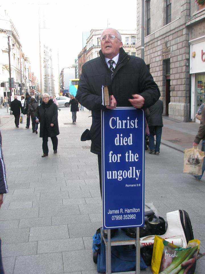 Jimmy Hamilton Preaching in Dublin